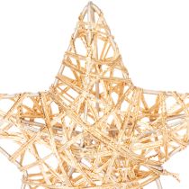 Artikel Decoratieve sterrenset van draad, twee maten, 10 cm, 12 stuks
