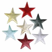 Artikel Decoratieve sterren diverse kleuren mat 4cm 12st