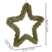 Artikel Hangende ster, imitatiebont, voor deuren en ramen, 30 cm, 3 stuks