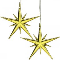 Kerstdecoratie sterhanger goud B11,5cm 16st