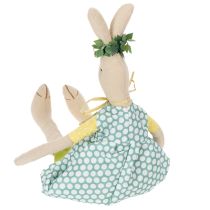 Artikel Knuffelpaashaas, paashaas met kleren, konijnenmeisje H43cm