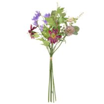 Artikel Kunstbloemenboeket met kleurrijke bloesems, kunstzinnig gerangschikt voor stijlvolle decoratie, 60 cm
