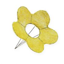 Sisal manchet geel Ø20cm bloem manchet 8st