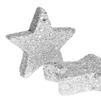 Artikel Sterren voor het strooien van zilver assorti. 4-5 cm 40 stuks