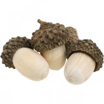 Strooidecoratie eikels herfstdecoratie winterdecoratie 3cm 36 stuks