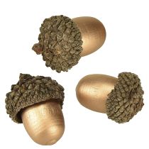 Artikel Strooidecoratie eikels herfst winter goud 3cm 36 st