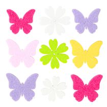 Artikel Strooidecoratie Lentevlinderbloemen 6 kleuren 4cm 72 stuks