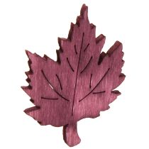 Artikel Strooidecoratie hout herfstbladeren tafeldecoratie gekleurd 3x4cm 72 st
