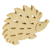 Artikel Strooidecoratie houten egeldecoratie groen bruin wit 4x3cm 72 st