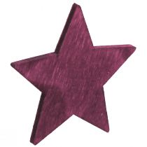 Artikel Strooidecoratie houten kerststerren 3 kleuren Ø4cm 72 st