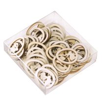 Artikel Paasdecoraties voor knutselen, konijnenei, natuurlijk hout, 4 cm, 72 stuks