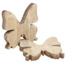 Artikel Strooidecoratie vlinder hout naturel 2cm 144 st