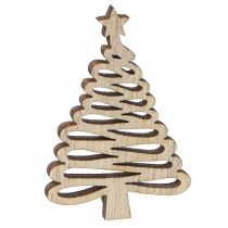 Artikel Strooidecoratie kerstboom naturel 3x4,5cm 72 st