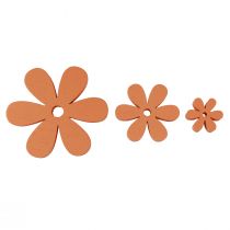 Strooidecoratie hout bloemen bloesem oranje zomer Ø2–6cm 20st