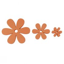 Artikel Strooidecoratie hout bloemen bloesem oranje zomer Ø2–6cm 20 st