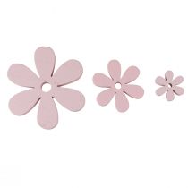 Artikel Strooidecoratie hout bloemen roze tafeldecoratie zomer Ø2–6cm 20st