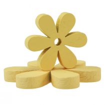 Artikel Strooidecoratie Hout Gele Bloemen Zomer Tafeldecoratie Ø2–6cm 20 st.