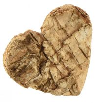 Artikel Strooidecoratie houten hart houten harten schors berk 4cm 60st
