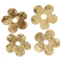 Artikel Strooidecoratie houtschors bloemen berk vintage Ø5cm 36 st