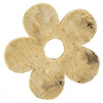 Artikel Strooidecoratie houtschors bloemen berk vintage Ø5cm 36 st
