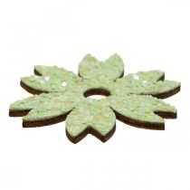 Strooidecoratie houten strooistukken Lente Pasen Groen 2–4cm 64st