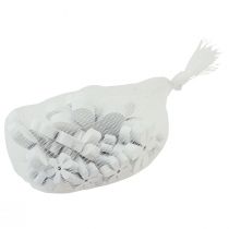 Artikel Strooidecoratie houten tafeldecoratie witte bloemen Ø2cm–6cm 20 st