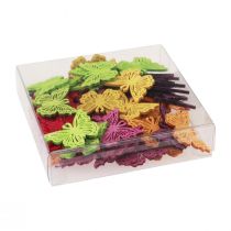Artikel Strooidecoratie vlinder houten tafeldecoratie lente 4×3cm 72 st