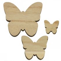 Artikel Verspreide decoratie vlinders Houten decoratie vlinders 2,5-6,5cm 29 stuks