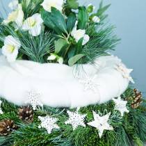 Artikel Strooidecoratie sneeuwvlok glitter wit 5cm 48st