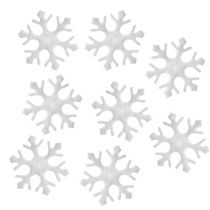 Strooidecoratie sneeuwvlokken wit 3.5cm 120st