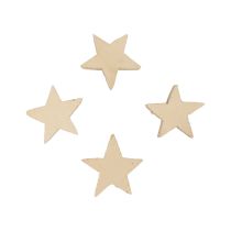 Artikel Strooidecoratie Kerststerren naturel houten sterren Ø4cm 24 st