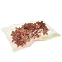 Artikel Strooidecoratie Kerststerren strooisterren roze Ø4/5cm 40 st