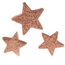 Artikel Strooidecoratie Kerststerren strooisterren roze Ø4/5cm 40 st