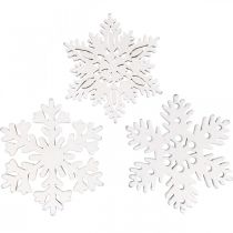 Strooidelen sneeuwvlok, strooidecoratie ijskristal 3,5cm 72st