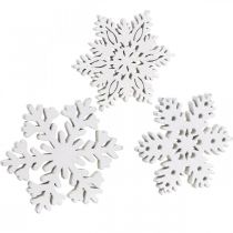 Artikel Strooistukjes sneeuwvlok, strooidecoratie ijskristal 3,5cm 72 st