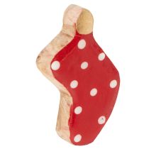 Artikel Sokken met stippen, kersttafeldecoratie, 6 cm, 8 stuks