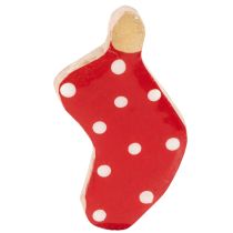 Artikel Sokken met stippen, kersttafeldecoratie, 6 cm, 8 stuks