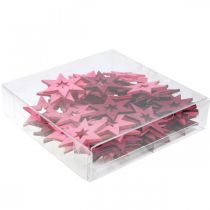 Artikel Houten sterrendecoratie Strooidecoratie Kerstmis Paars H4cm 72 st