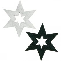 Artikel Houten sterrendecoratie Strooidecoratie Kerstmis Zwart H4cm 72st