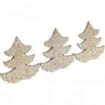Artikel Strooidecoratie kerstboom goud glitter 4cm 72 st