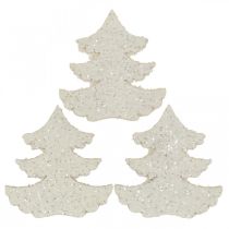 Artikel Strooidecoratie kerstboom wit glitter 4cm 72 st