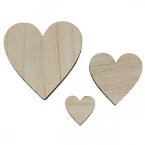 Artikel Houten harten strooidecoratie hart naturel bruin tafeldecoratie 29 st