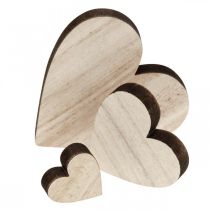 Artikel Houten harten strooidecoratie hart naturel bruin tafeldecoratie 29 st