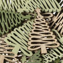 Artikel Strooikerstkerst dennenster groen 3x4,5cm 72 st