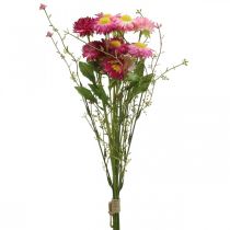 Rhodanthe roze-roze, zijden bloemen, kunstplant, bos strobloemen L46cm