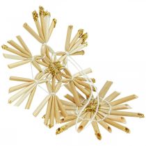 Artikel Straw Stars Glitter Goud Set Kerstdecoraties Ø6cm 24st