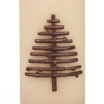 Artikel Kerstkaars kaars Kerstmis beige 150/70mm 1 st