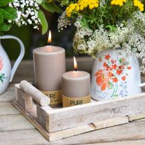 Artikel Pure stompkaars bruin 90/60 natuurlijke waskaars duurzame stearine koolzaadkaars decoratie