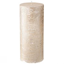 Artikel Staande kaarsen effen licht goud 85×200mm 2 st