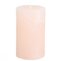 Artikel Pilaarkaarsen Effen Lichtroze Kaarsen Roze 60×100mm 4 Stuks